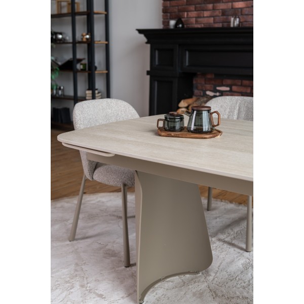 Керамічний стіл Нардо TML-1270 крема марфіль + бежевий