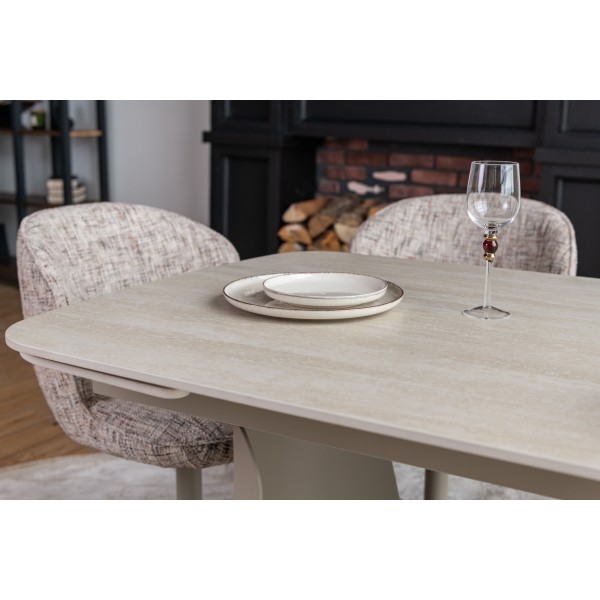 Керамічний стіл Нардо TML-1270 крема марфіль + бежевий