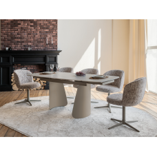 Керамічний стіл Нардо TML-1270 крема марфіль + бежевий