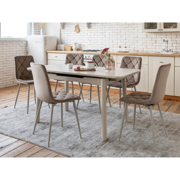 Керамічний стіл TM-92 крема саббія + капучино