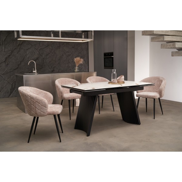 Керамічний стіл Олімпія TML-985 калакатта голд + чорний