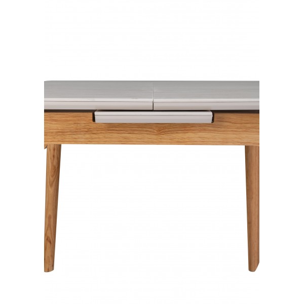 Керамічний стіл TM-87-1 травертін матовий + дуб