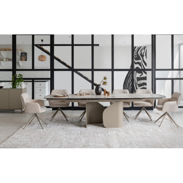 Керамічний стіл Крістіано TML-1300 аврора голд + бежевий