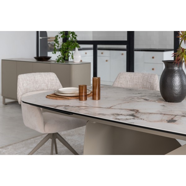 Керамічний стіл Крістіано TML-1300 аврора голд + бежевий