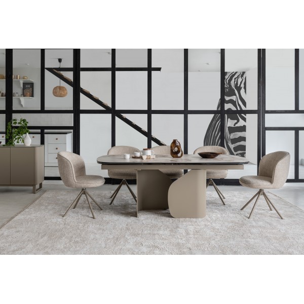 Керамічний стіл Крістіано TML-1300 аврора голд + бежевий