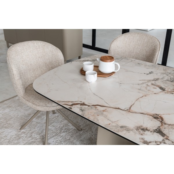 Керамічний стіл Крістіано TML-1300 аврора голд + бежевий