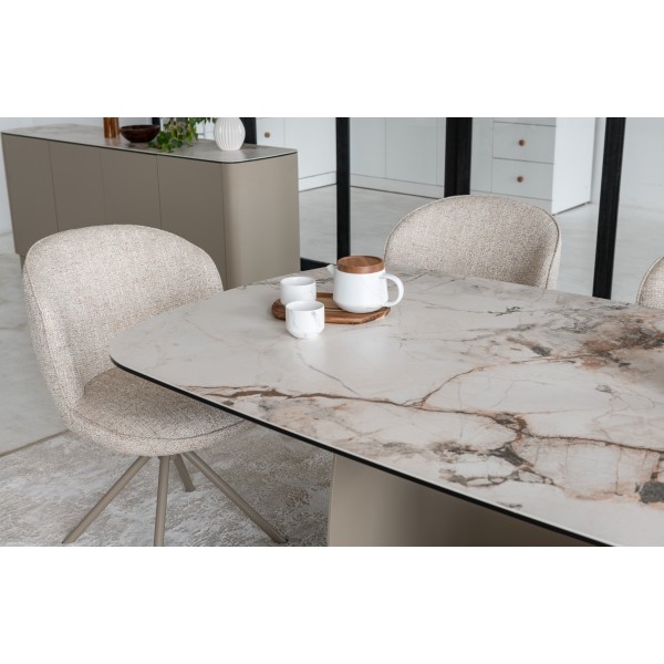 Керамічний стіл Крістіано TML-1300 аврора голд + бежевий