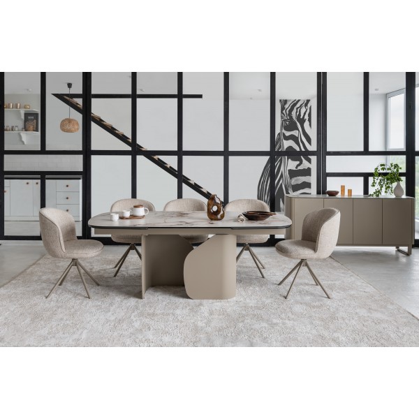 Керамічний стіл Крістіано TML-1300 аврора голд + бежевий