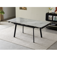 Керамічний стіл TM-98-1 б'янко каррара грей + чорний