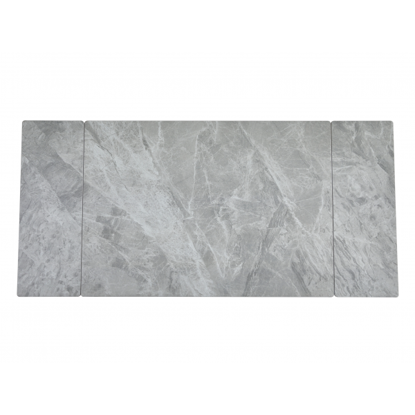 Керамічний стіл TM-98-1 б'янко каррара грей + чорний