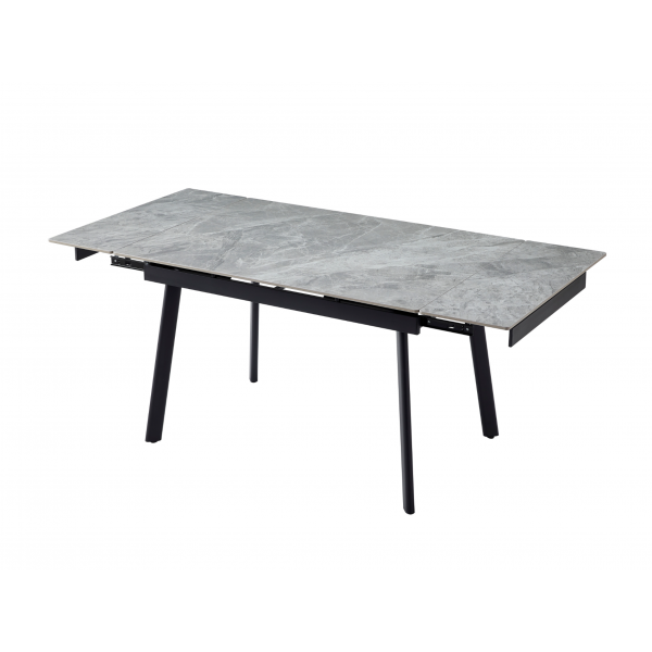 Керамічний стіл TM-98-1 б'янко каррара грей + чорний