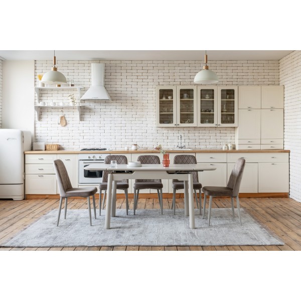 Керамічний стіл TM-93 крема саббія + капучино