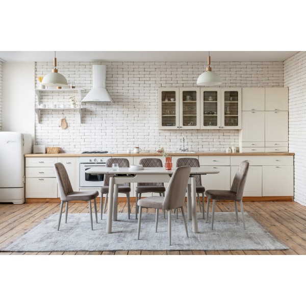 Керамічний стіл TM-93 крема саббія + капучино