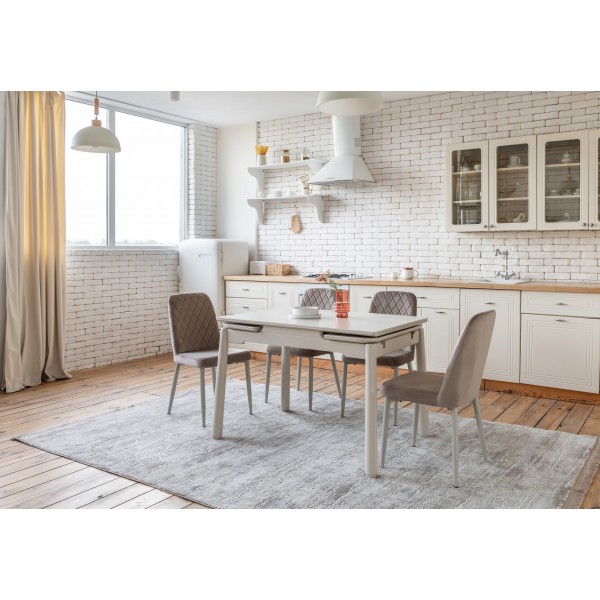 Керамічний стіл TM-93 крема саббія + капучино