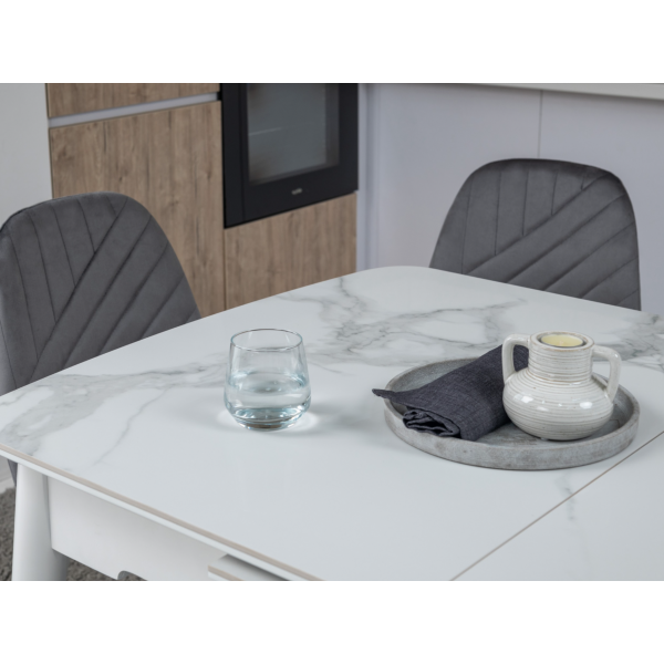 Керамічний стіл TM-76 вайт клауд + білий