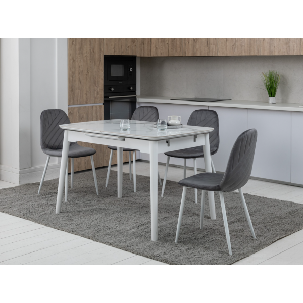 Керамічний стіл TM-76 вайт клауд + білий