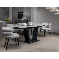 Керамічний стіл Феліче TML-1000-1 клауді грей + чорний