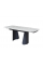Керамічний стіл Нардо TML-1270 клауді грей + чорний