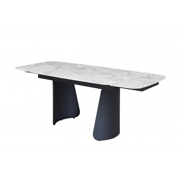 Керамічний стіл Нардо TML-1270 клауді грей + чорний