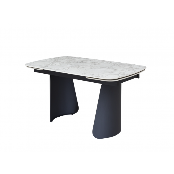 Керамічний стіл Нардо TML-1270 клауді грей + чорний