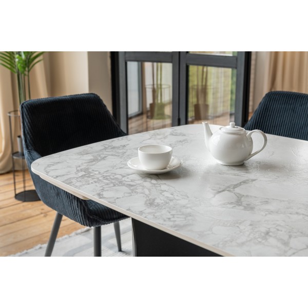 Керамічний стіл Нардо TML-1270 клауді грей + чорний