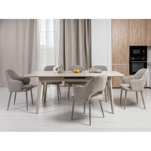 Керамічний стіл TM-125 крема саббія + капучино