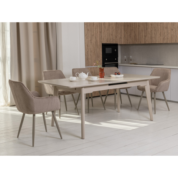 Керамічний стіл TM-125 крема саббія + капучино