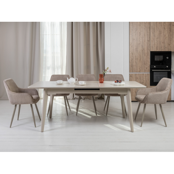 Керамічний стіл TM-125 крема саббія + капучино